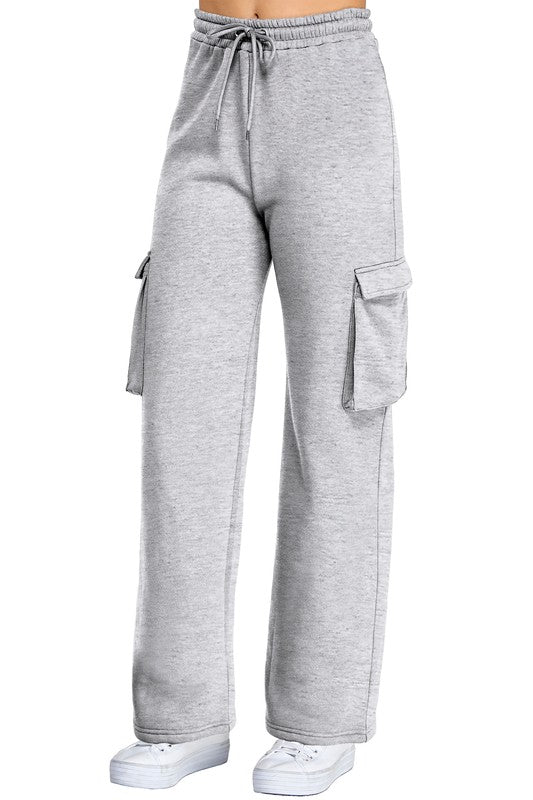 Cargo Straight Leg Sweatpants